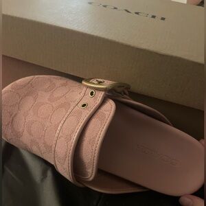 Coach Women's Blush Mules with Buckle